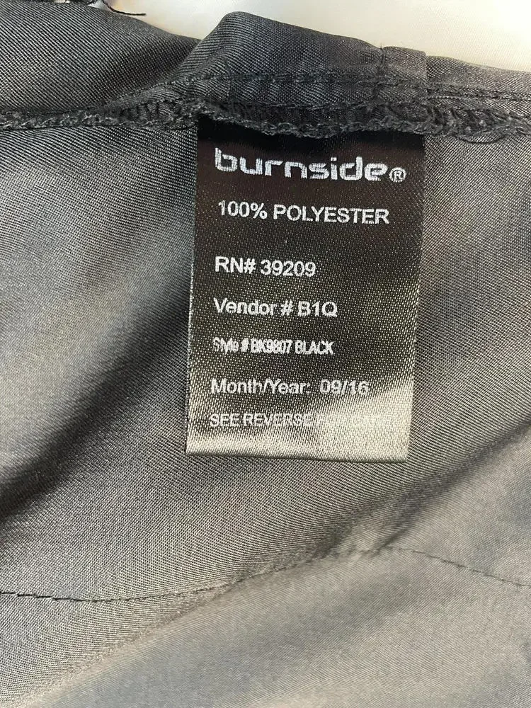 Burnside Mens Hybrid Swim Board Shorts Size 34 Solid Black‎ Cargo size 30